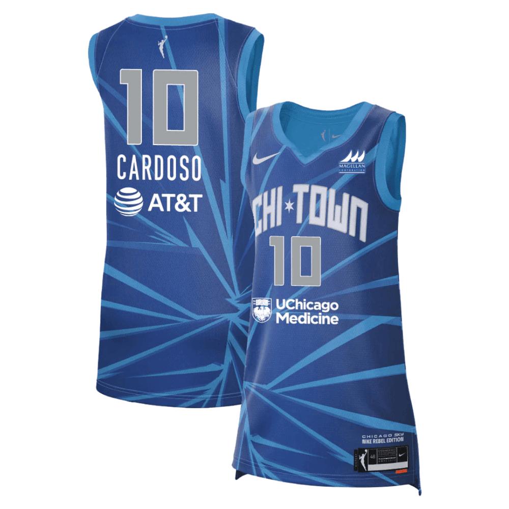 Kamilla Cardoso 10 Chicago Sky Unisex 2024 Rebel Edition Victory Jersey - Sky Blue