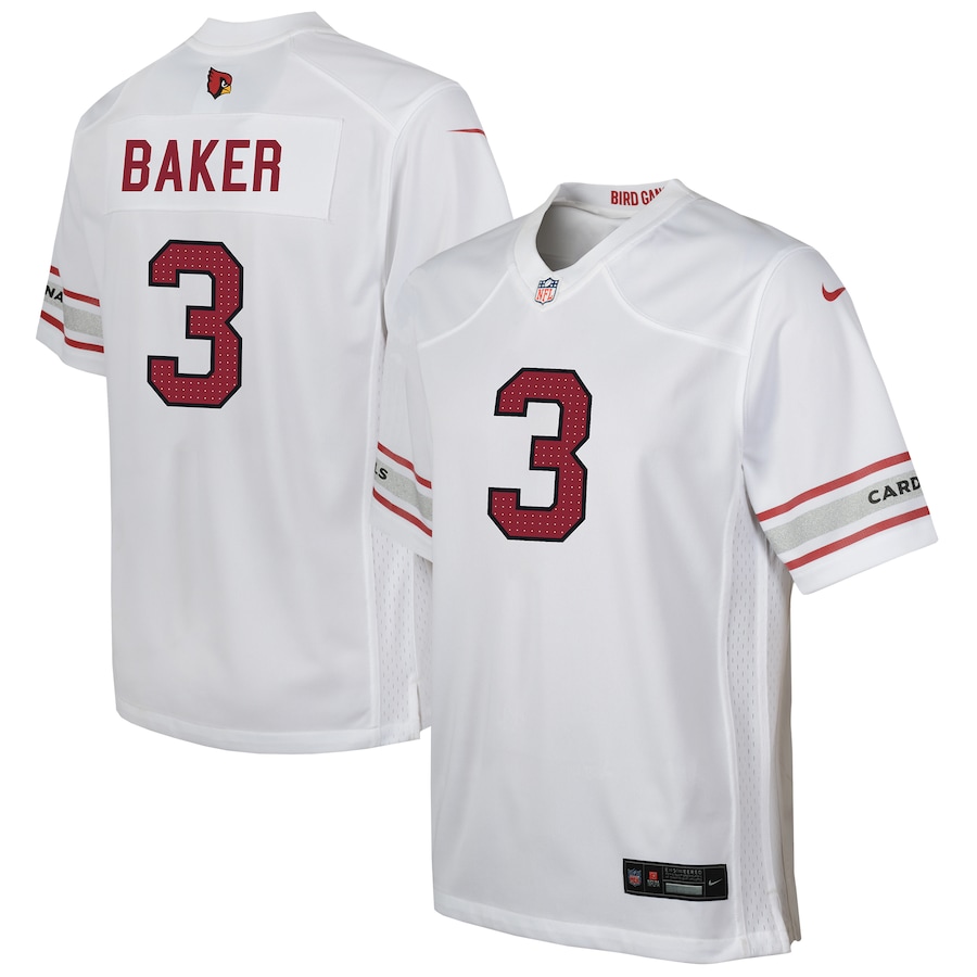 Youth Arizona Cardinals Budda Baker  White Game Jersey