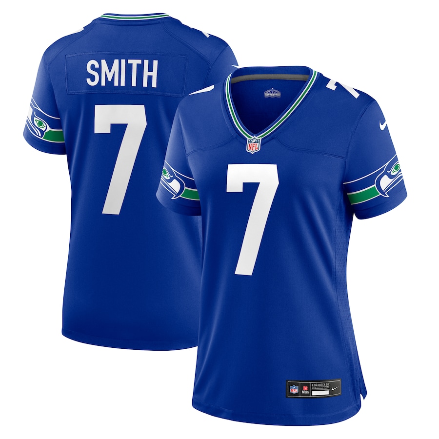 Womens Seattle Seahawks Geno Smith  Royal Player Jersey