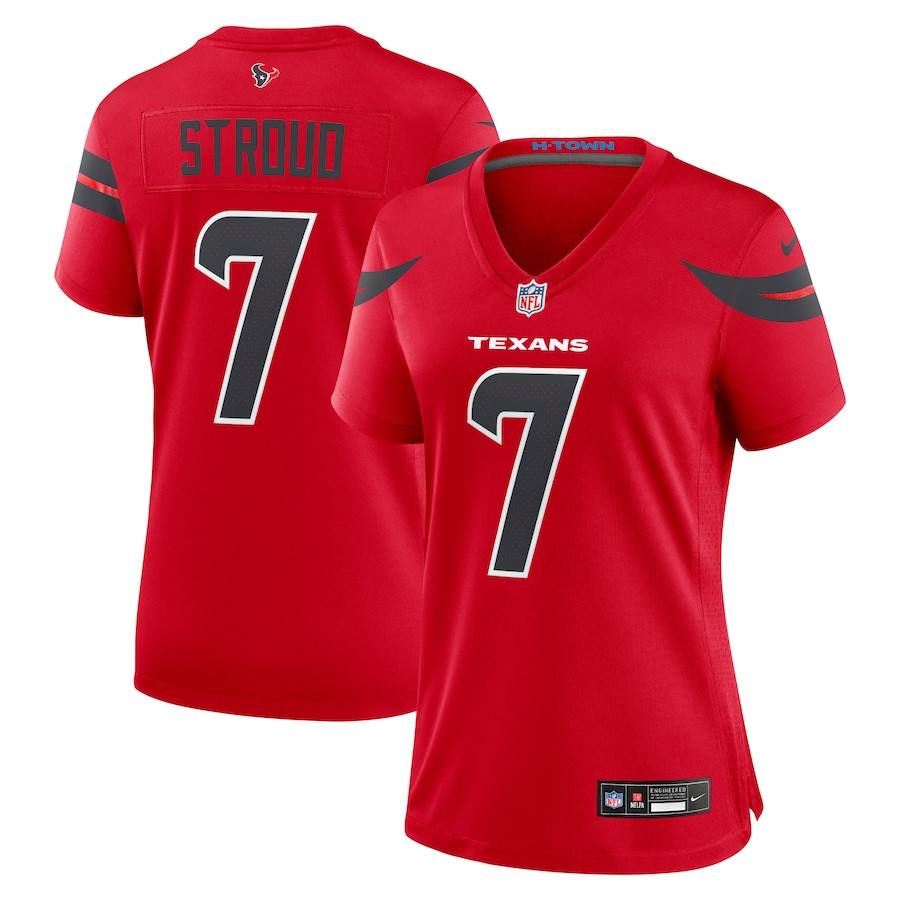 Stroud 7 Houston Texans Women Alternate Game Jersey - Red
