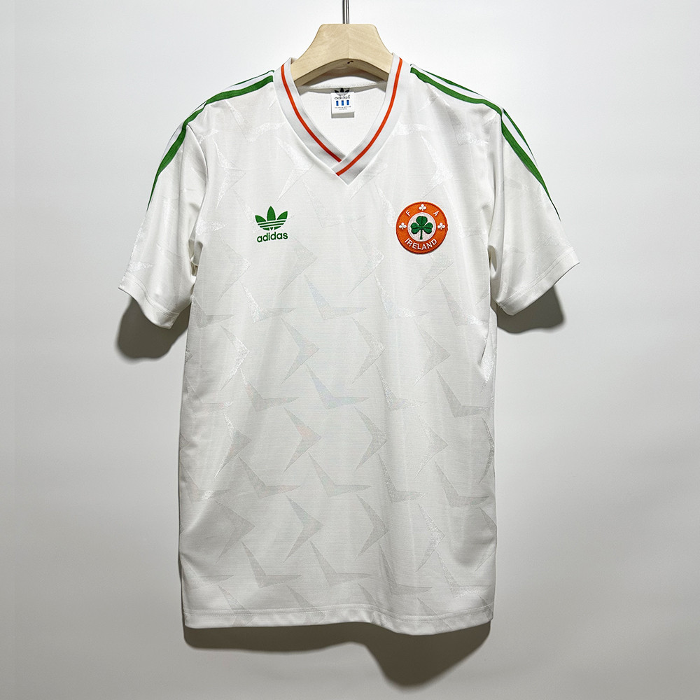 Ireland 1990 Match Away Men Retro Jersey - White