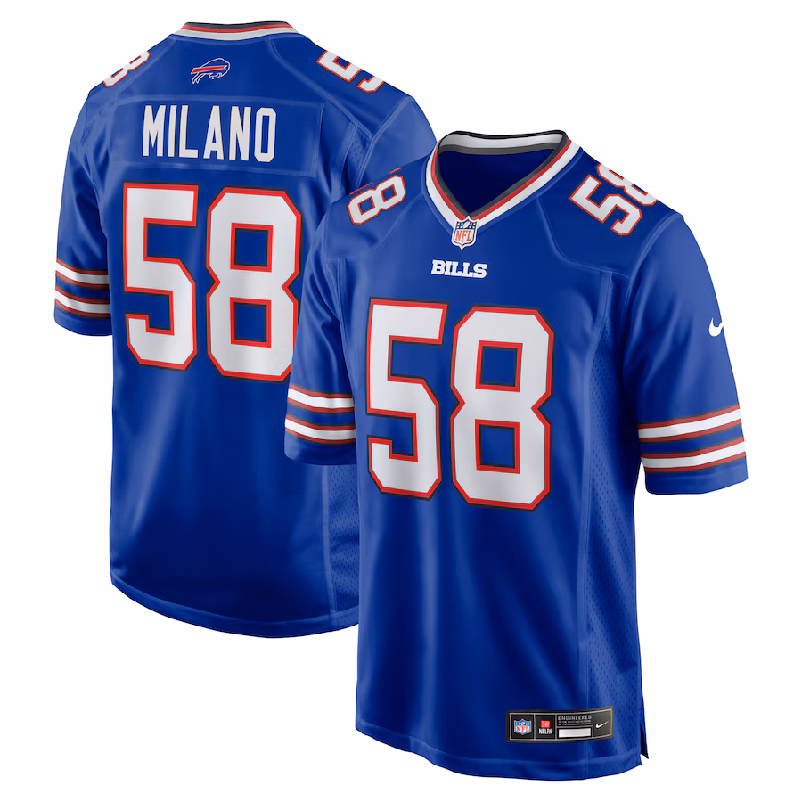 Matt Milano Buffalo Bills  Game Player Jersey - Royal