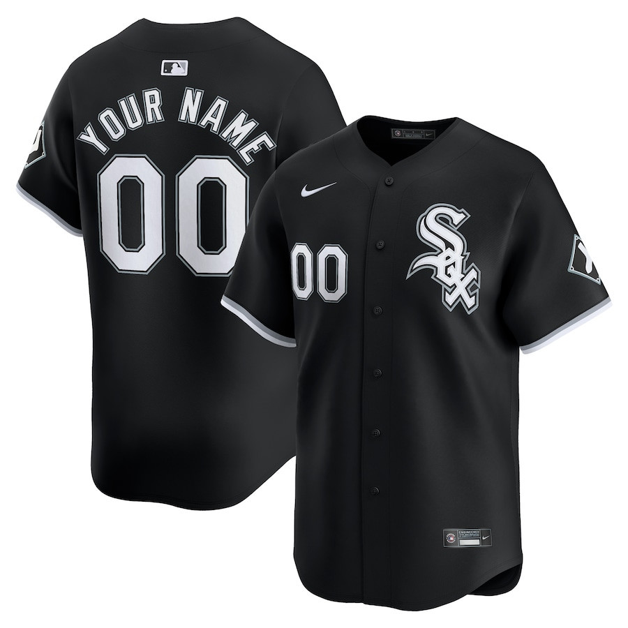 Chicago White Sox Alternate Limited Custom Men Jersey - Black