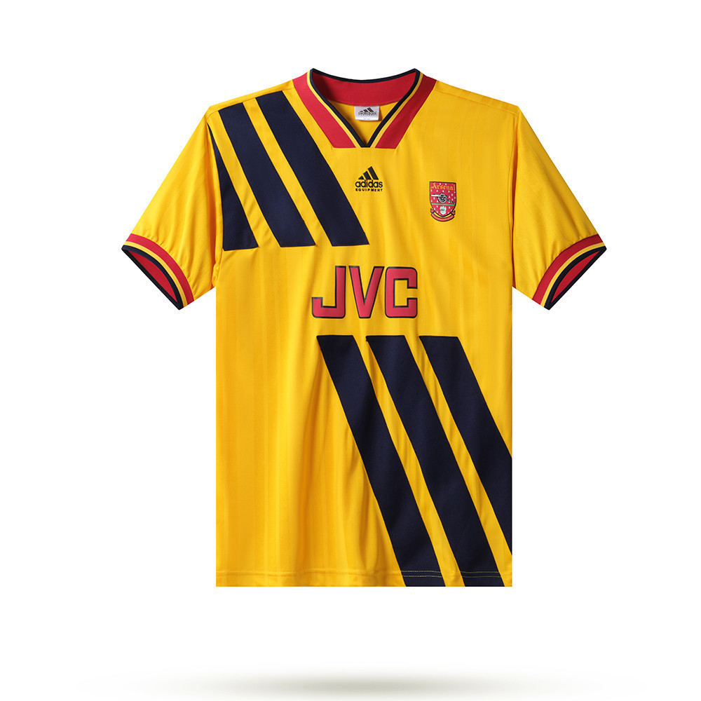 Arsenal 1993-94 Away Men Retro Jersey - Yellow