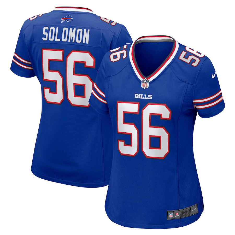Javon Solomon 56 Buffalo Bills Women's Game Jersey - Royal