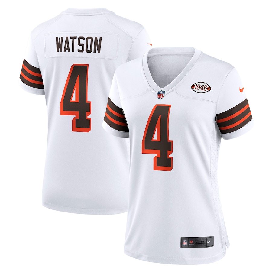 Womens Cleveland Browns Deshaun Watson  White Player Jersey