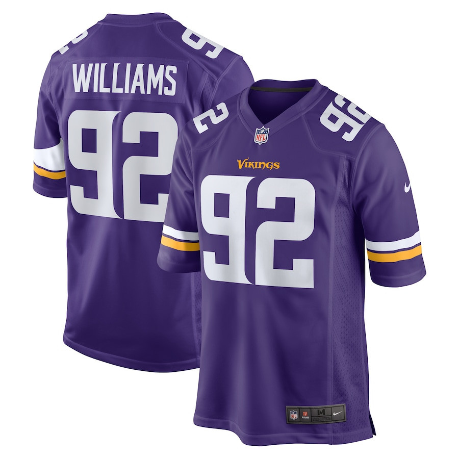 Jonah Williams 92 Minnesota Vikings Team Game Men Jersey - Purple
