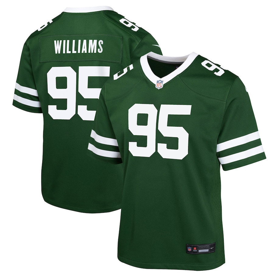 Quinnen Williams 95 New York Jets Game YOUTH Jersey - Legacy Green