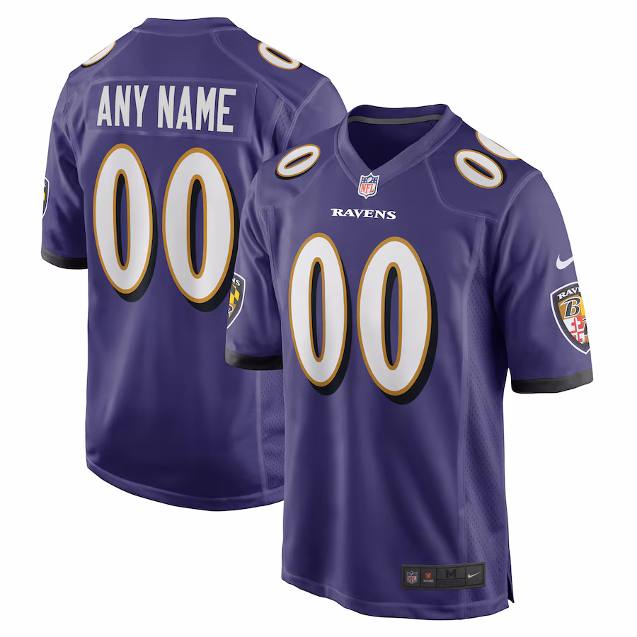 Baltimore Ravens   Custom Game Jersey - Purple