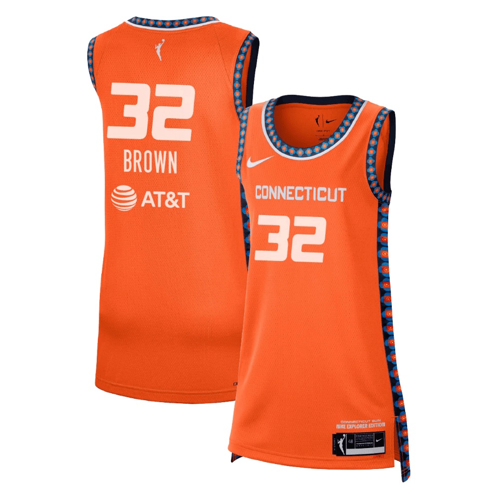 Leigha Brown 32 Connecticut Sun 2024 Explorer Edition Victory Unisex Jersey - Orange