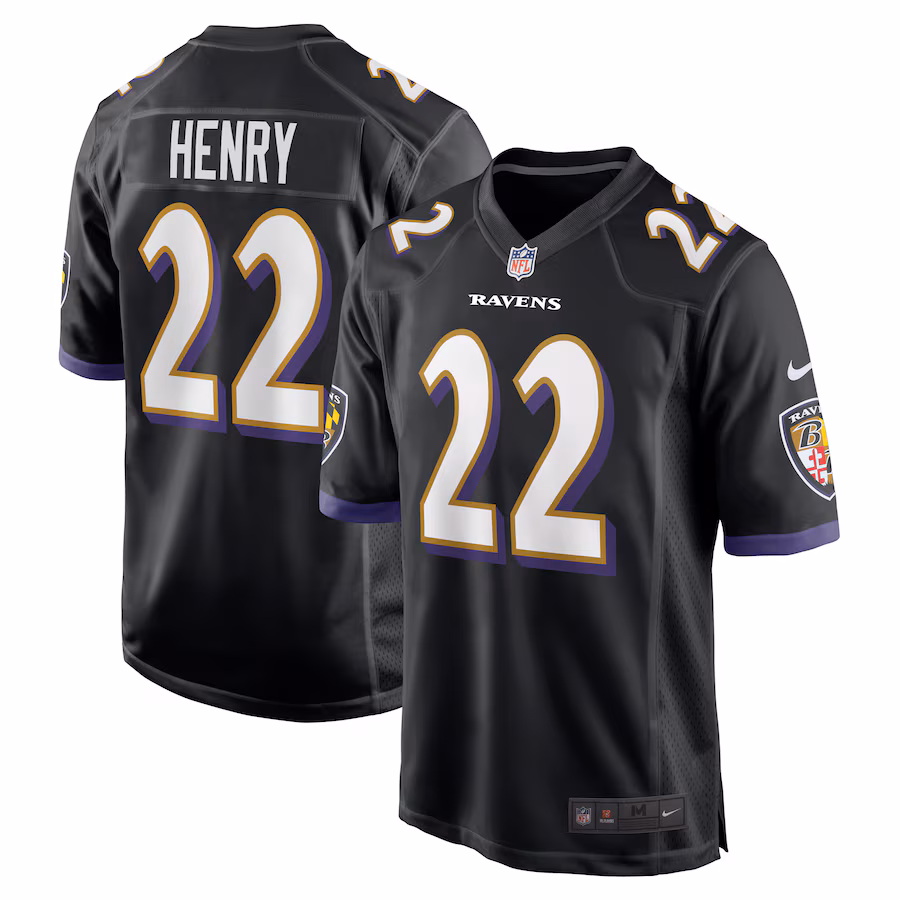 Derrick Henry Baltimore Ravens  Alternate Game Jersey -  Black