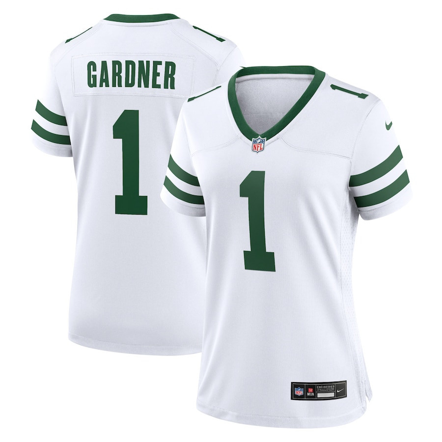Ahmad Sauce Gardner 1 New York Jets Game Women Jersey - Legacy White