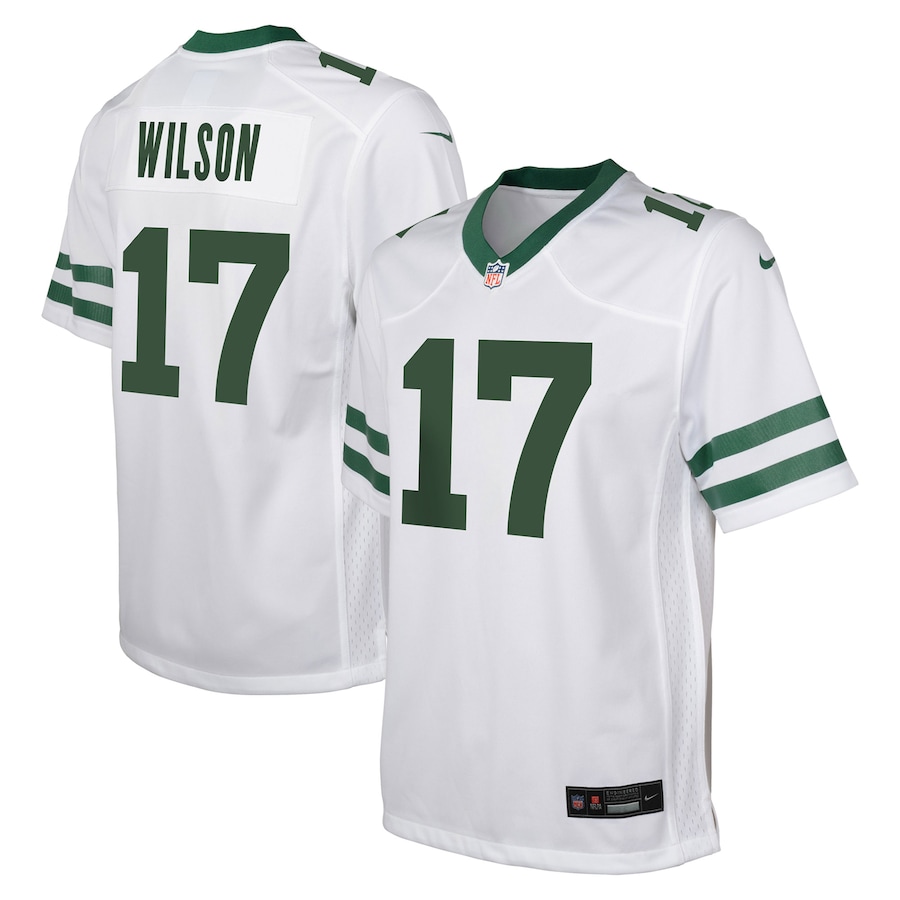 Youth New York Jets Garrett Wilson  White Game Jersey