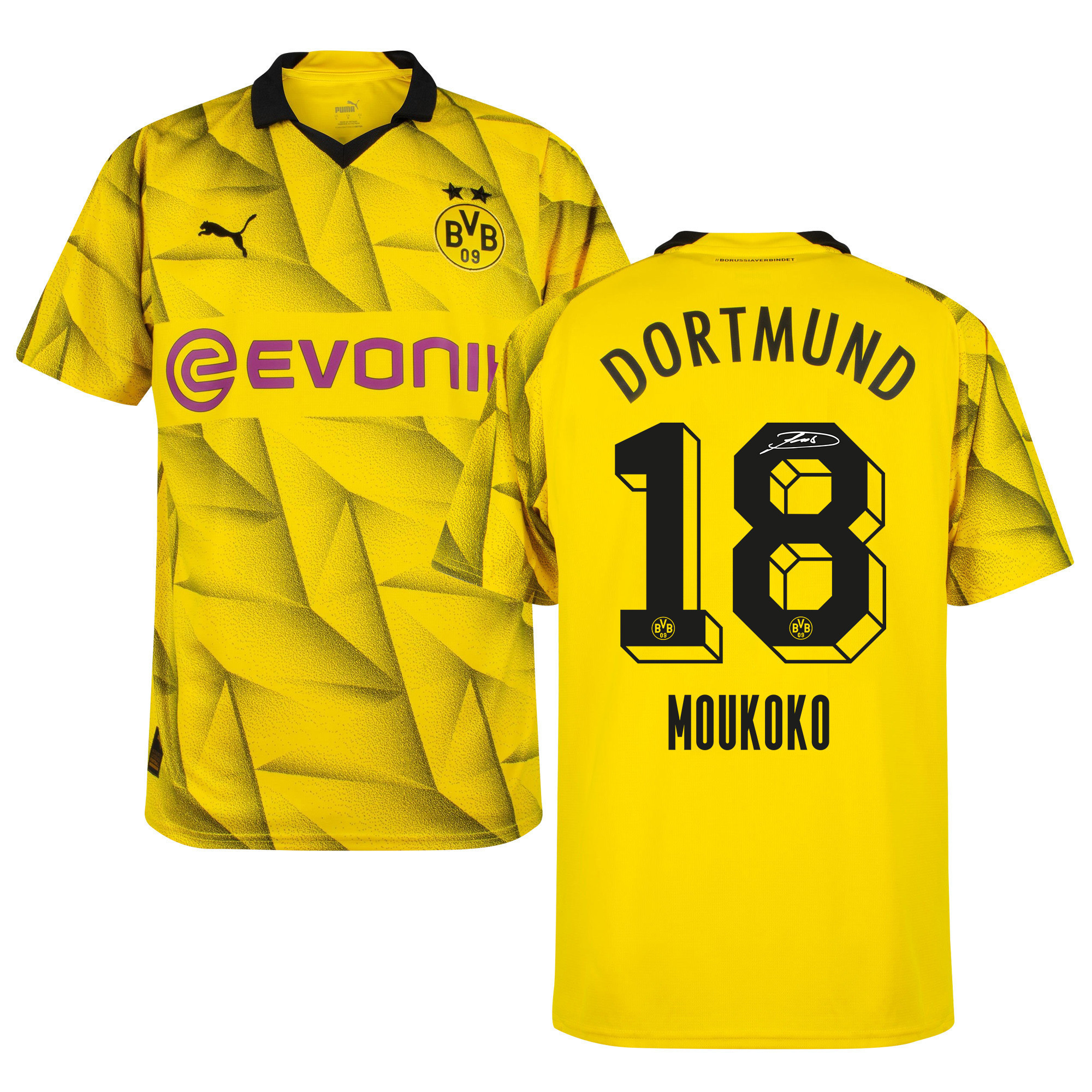 Youssoufa Moukoko 18 Signed Borussia Dortmund 2023/24  Cup Autographed - Men