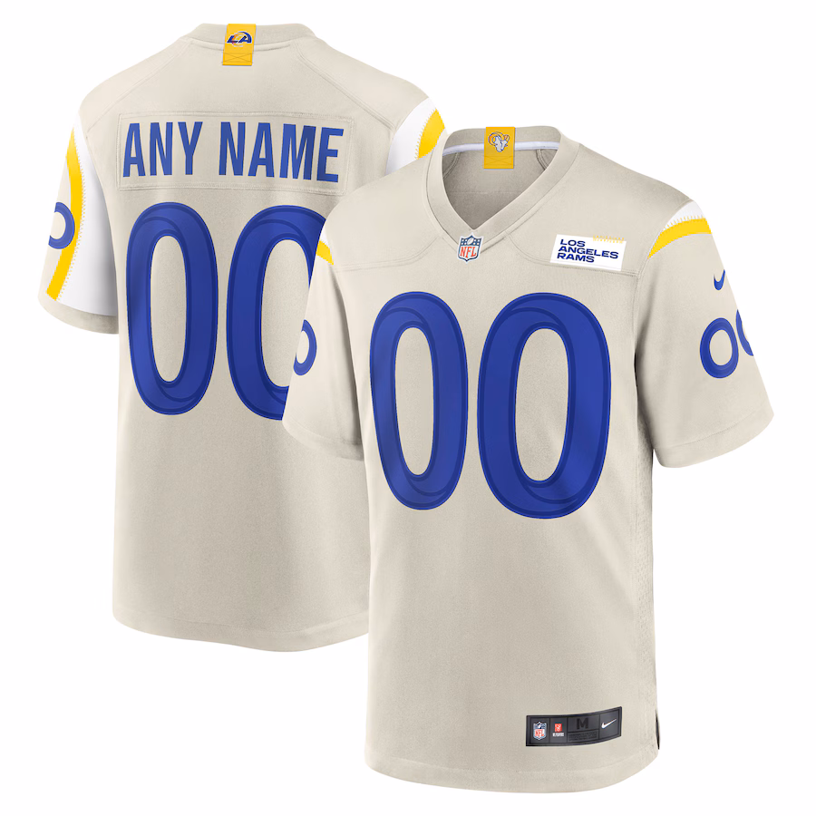 Los Angeles Rams Custom Game Jersey - Bone