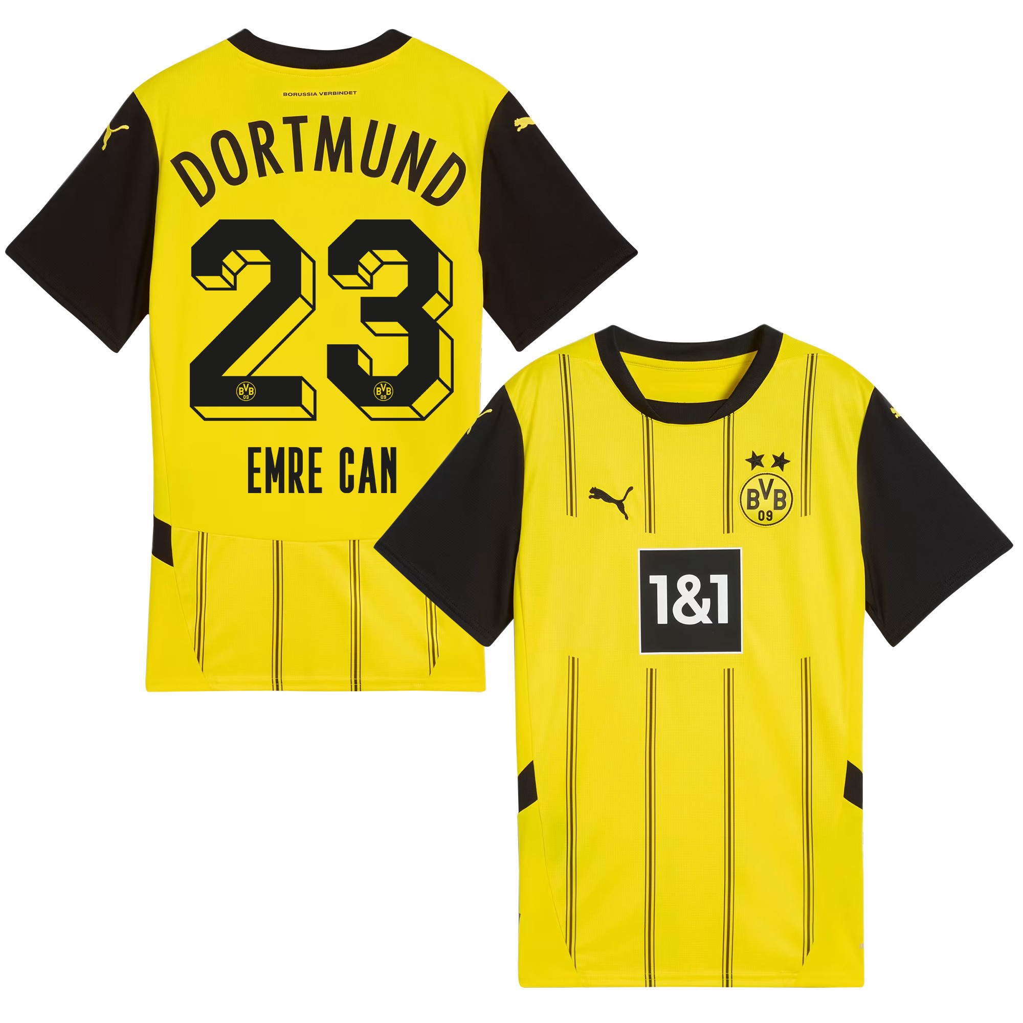 Emre Can 23 Borussia Dortmund 2024/25 Home Jersey - Men Yellow