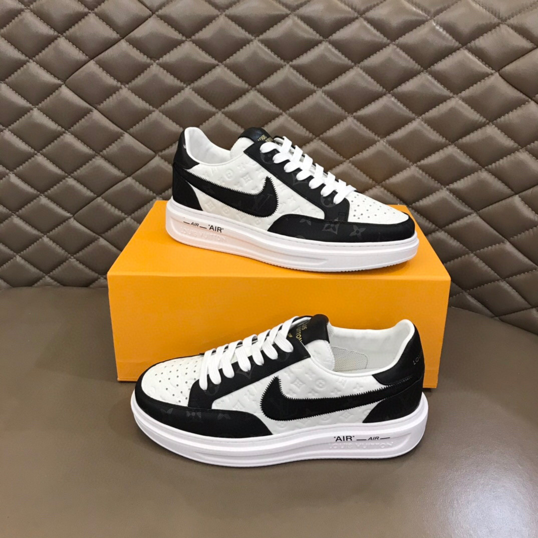 x  Air Engraved Monogram Sneaker In White/Black