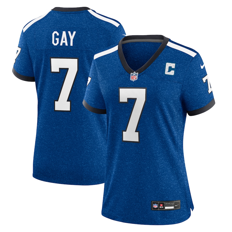 Womens Indianapolis Colts Matt Gay  Royal Indiana Nights Alternate Game Jersey