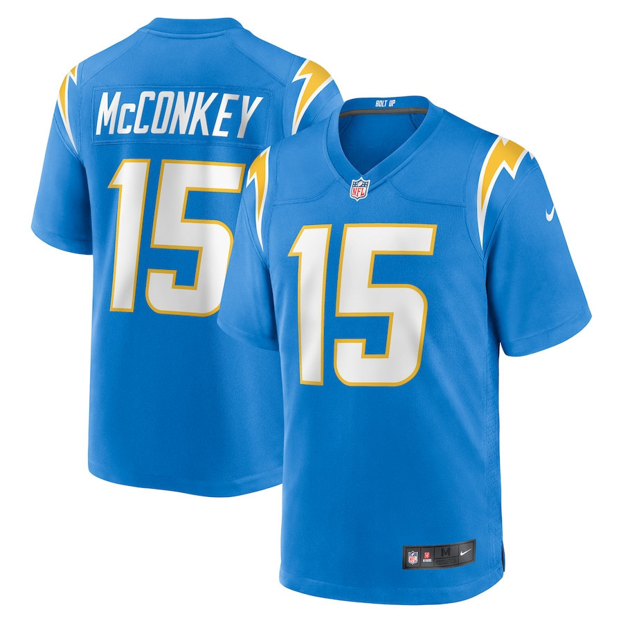 Ladd McConkey 15 Los Angeles Rams 2024 NFL Draft Game Jersey - Royal
