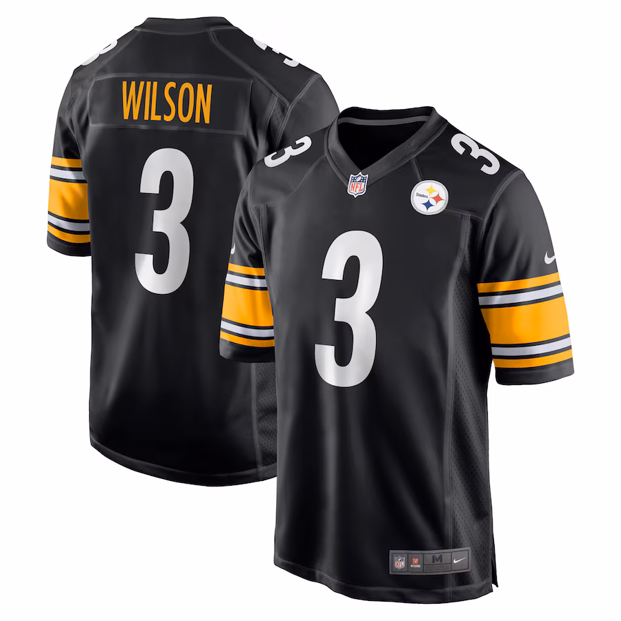 Russell Wilson Pittsburgh Steelers   Game Jersey – Black