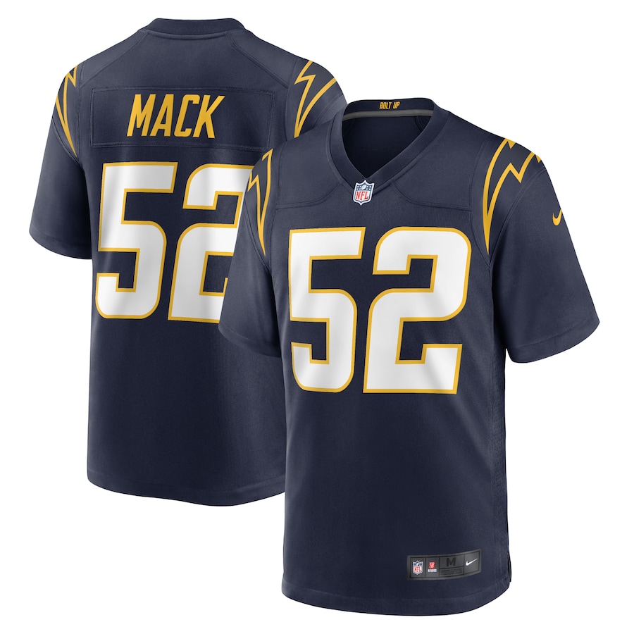 Mens Los Angeles Chargers Khalil Mack  Navy Alternate Game Jersey