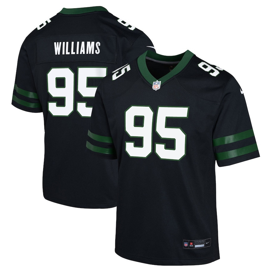 Quinnen Williams 95 New York Jets Alternate Game YOUTH Jersey - Legacy Black
