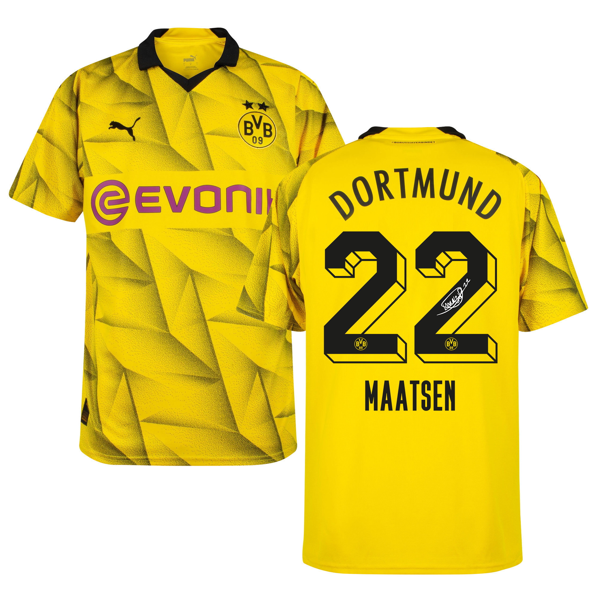 Ian Maatsen 22 Signed Borussia Dortmund 2023/24  Cup Autographed - Men