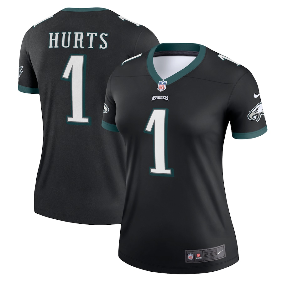 Womens Philadelphia Eagles Jalen Hurts  Black Legend Jersey