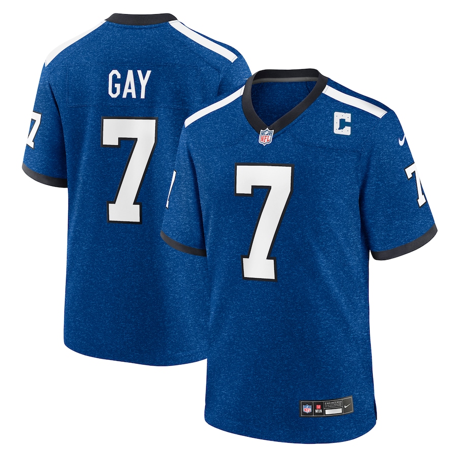 Mens Indianapolis Colts Matt Gay  Royal Indiana Nights Alternate Game Jersey