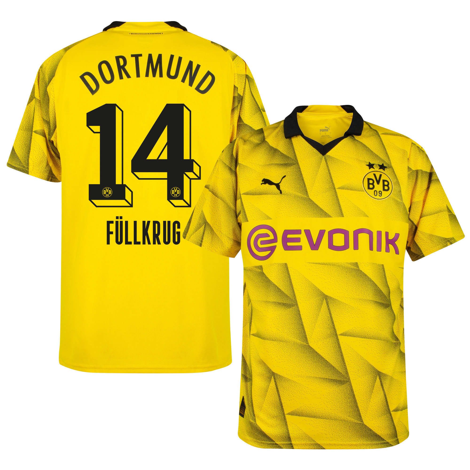 Niclas Füllkrug 14 Borussia Dortmund 2023-24  Cup Jersey - Men, Yellow
