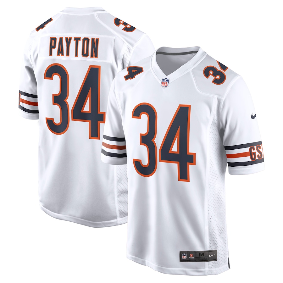 Mens Chicago Bears Walter Payton  White Retired Player Away Game Jersey