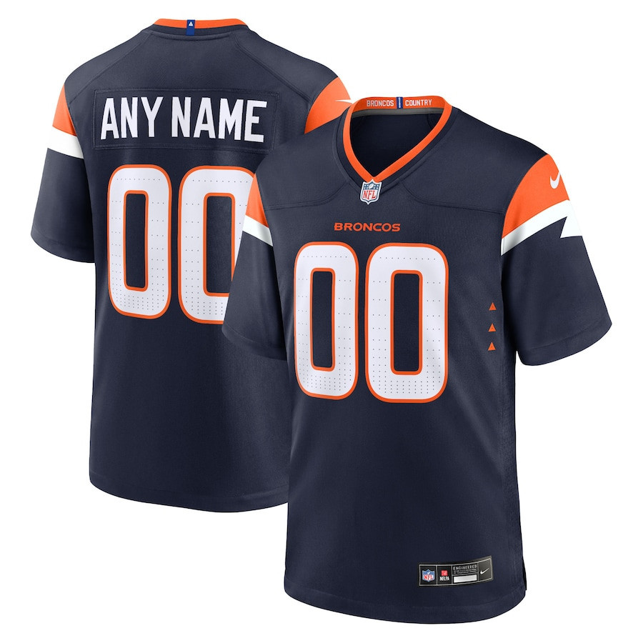 Denver Broncos Alternate Custom Game Men Jersey - Navy