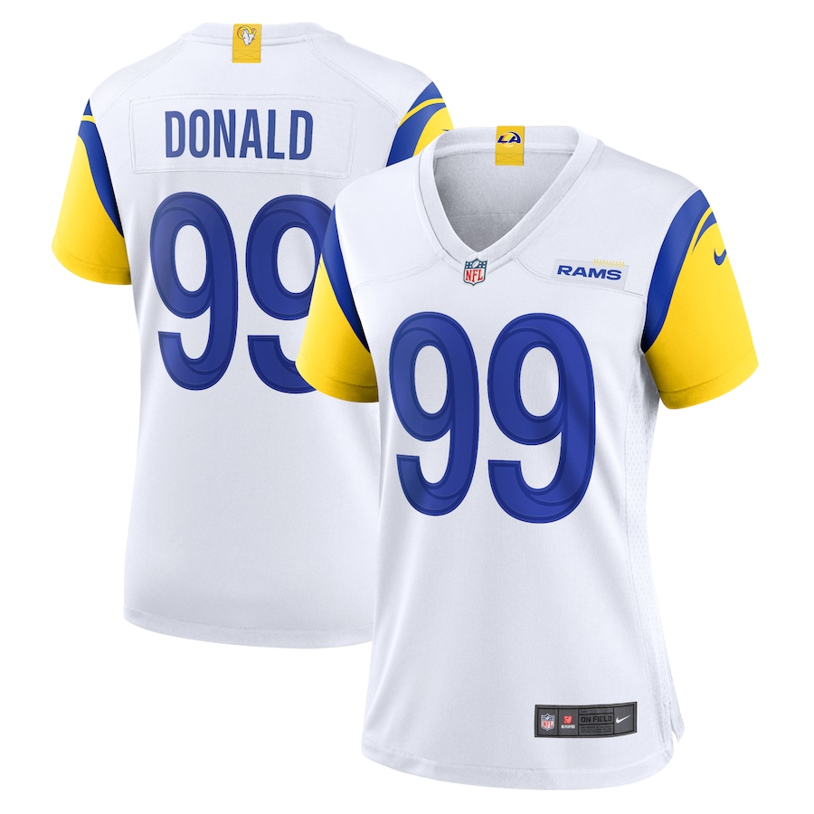 Womens Los Angeles Rams Aaron Donald  White Player Jersey