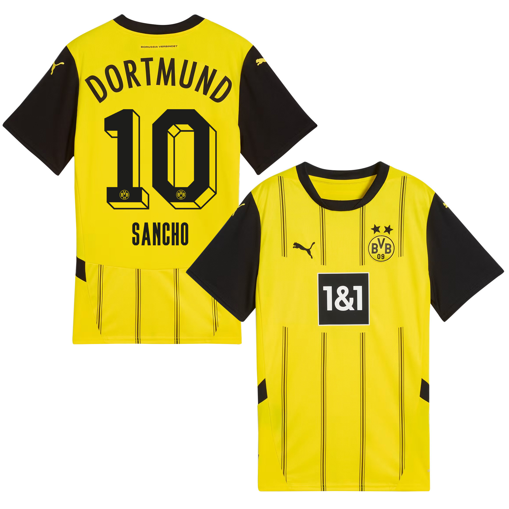 Jadon Sancho 10 Borussia Dortmund 2024/25 Home Jersey - Men Yellow
