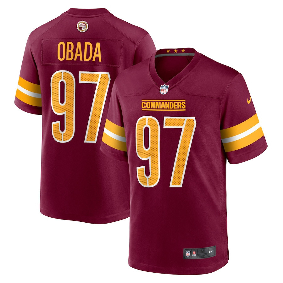Efe Obada 97 Washington Commanders Men Game Jersey - Burgundy