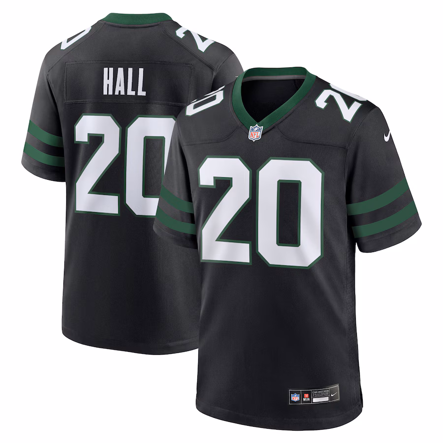 Breece Hall Men's New York Jets   Legacy Black Alternate Game Jersey