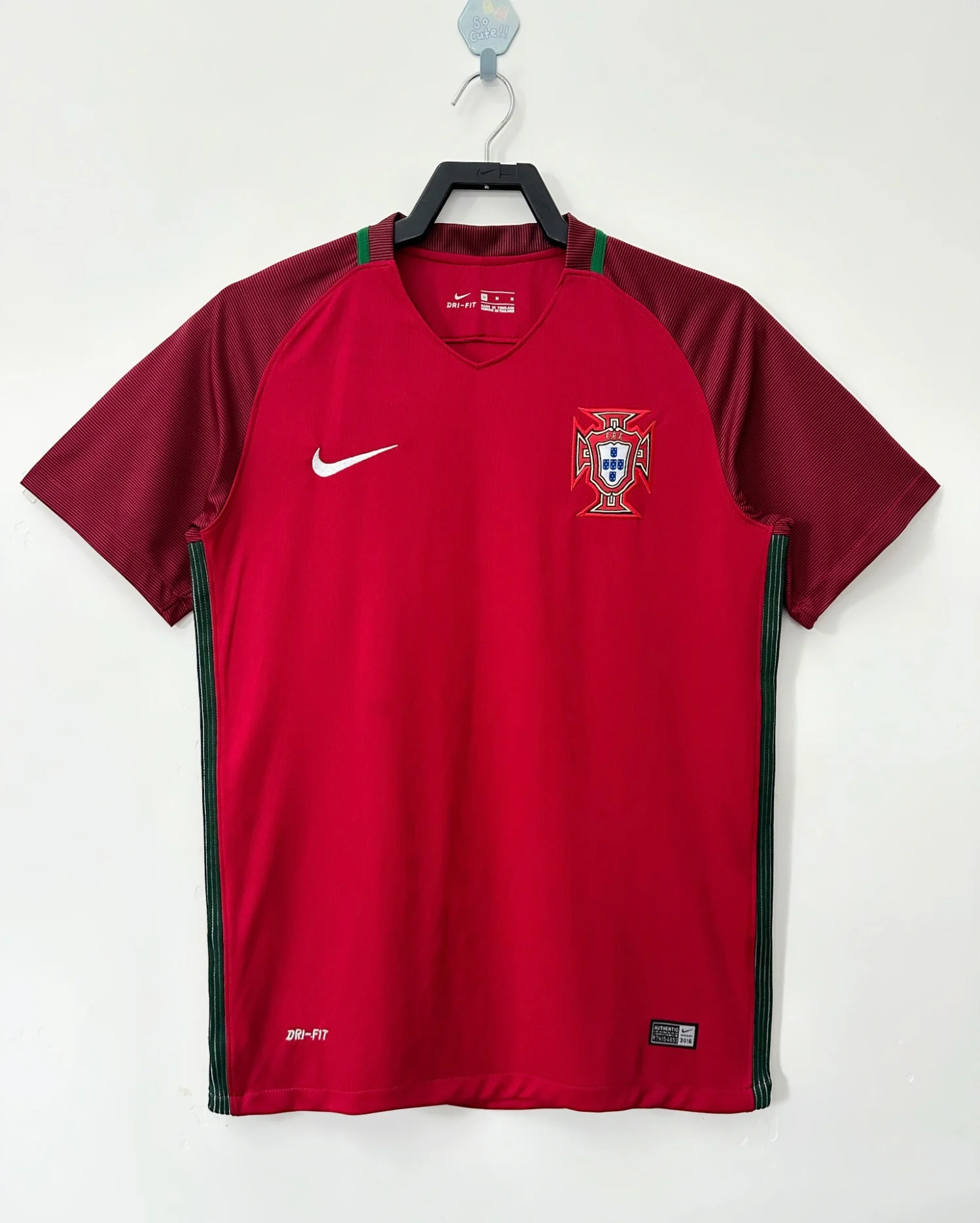Portugal 2016 Home Retro Jersey - Men, Red