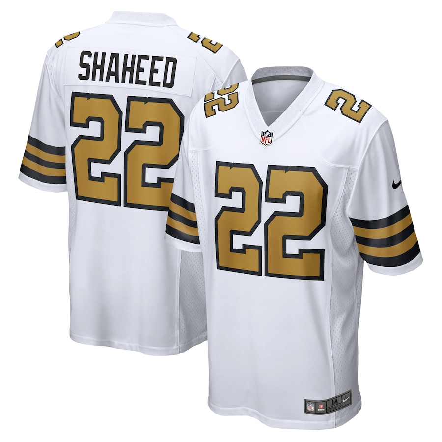 Mens New Orleans Saints Rashid Shaheed   White Alternate Game Jersey