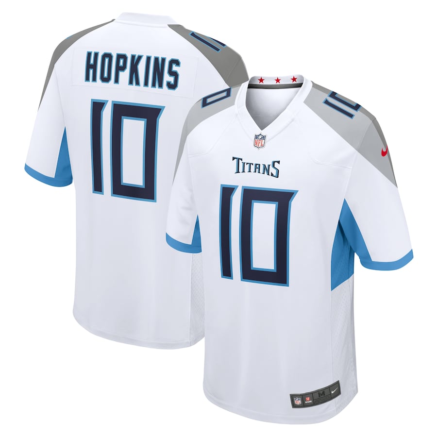 Mens Tennessee Titans DeAndre Hopkins  White Game Jersey