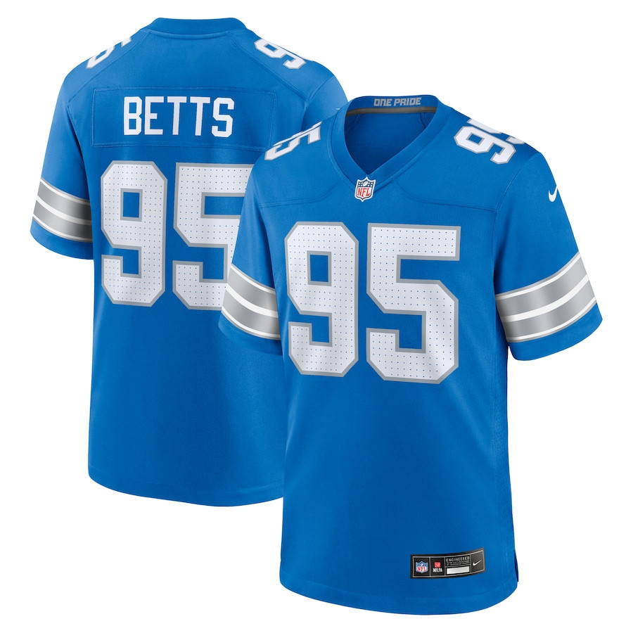 Mathieu Betts 95 Detroit Lions Game Men Jersey - Blue