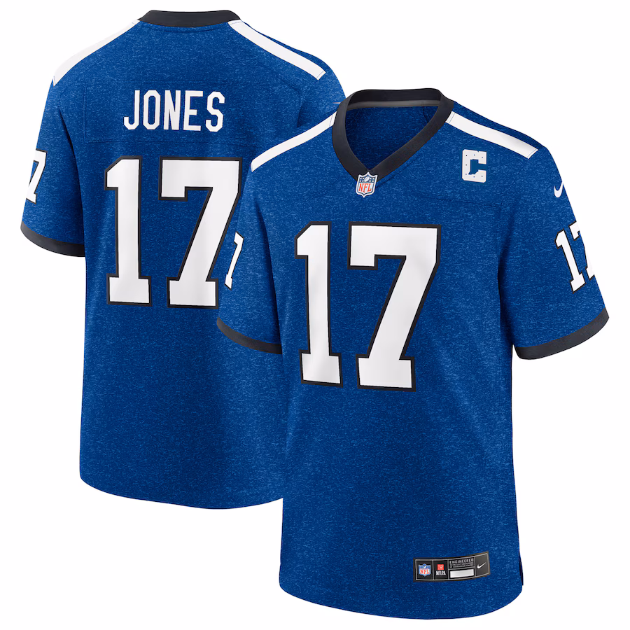 Daniel Jones Indianapolis Colts  Alternate 2 Indiana Nights Game Jersey -  Heather Royal