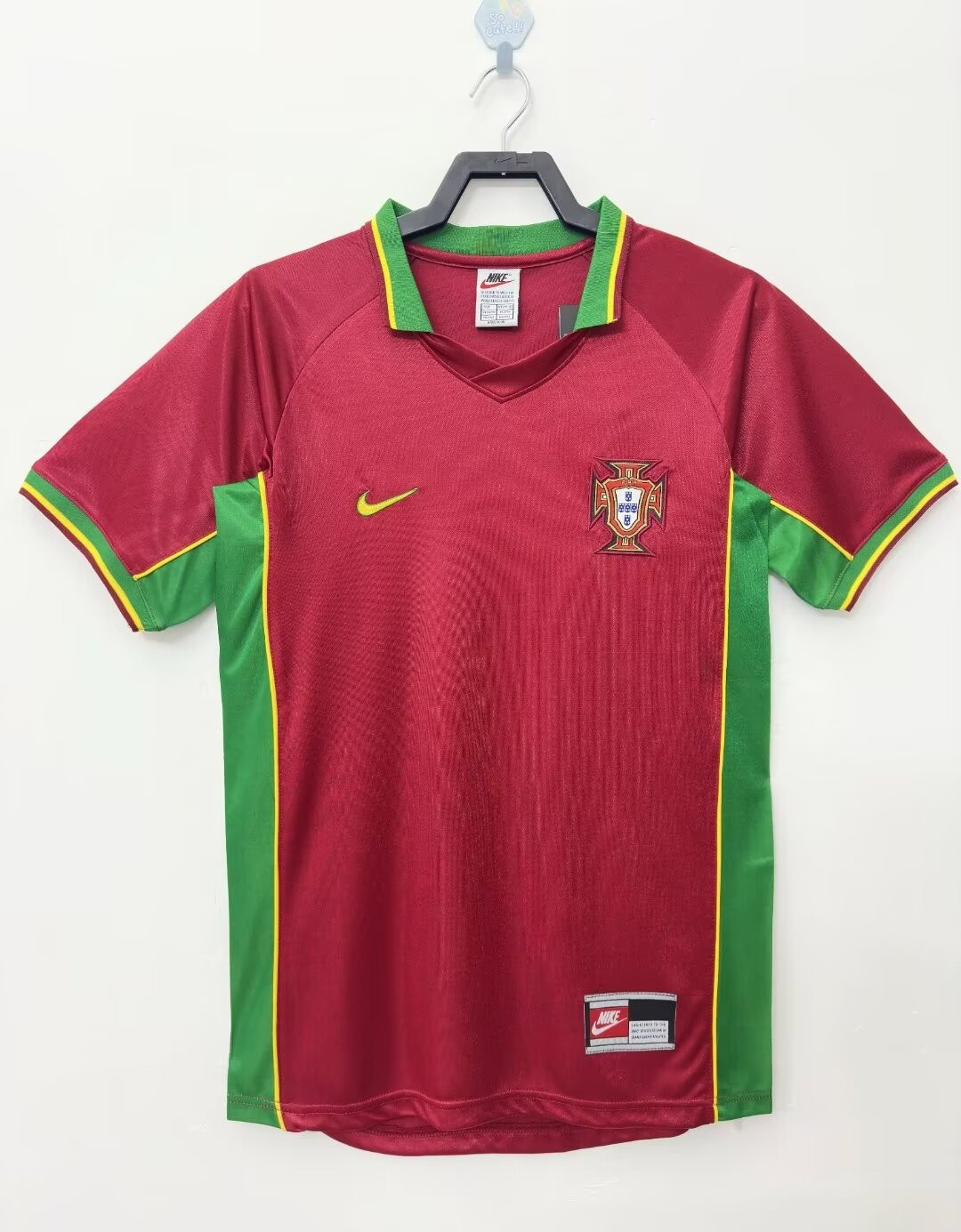 Portugal 1998 Home Retro Jersey - Men, Red