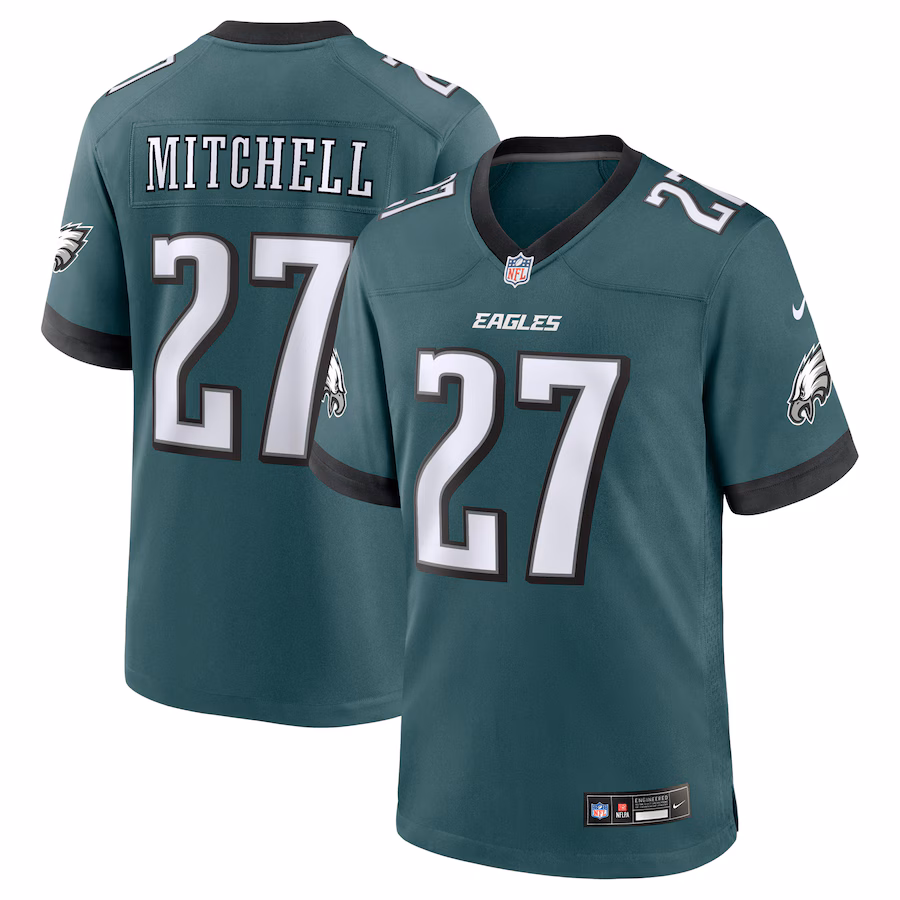 Quinyon Mitchell Philadelphia Eagles    Player Game Jersey - Midnight Green