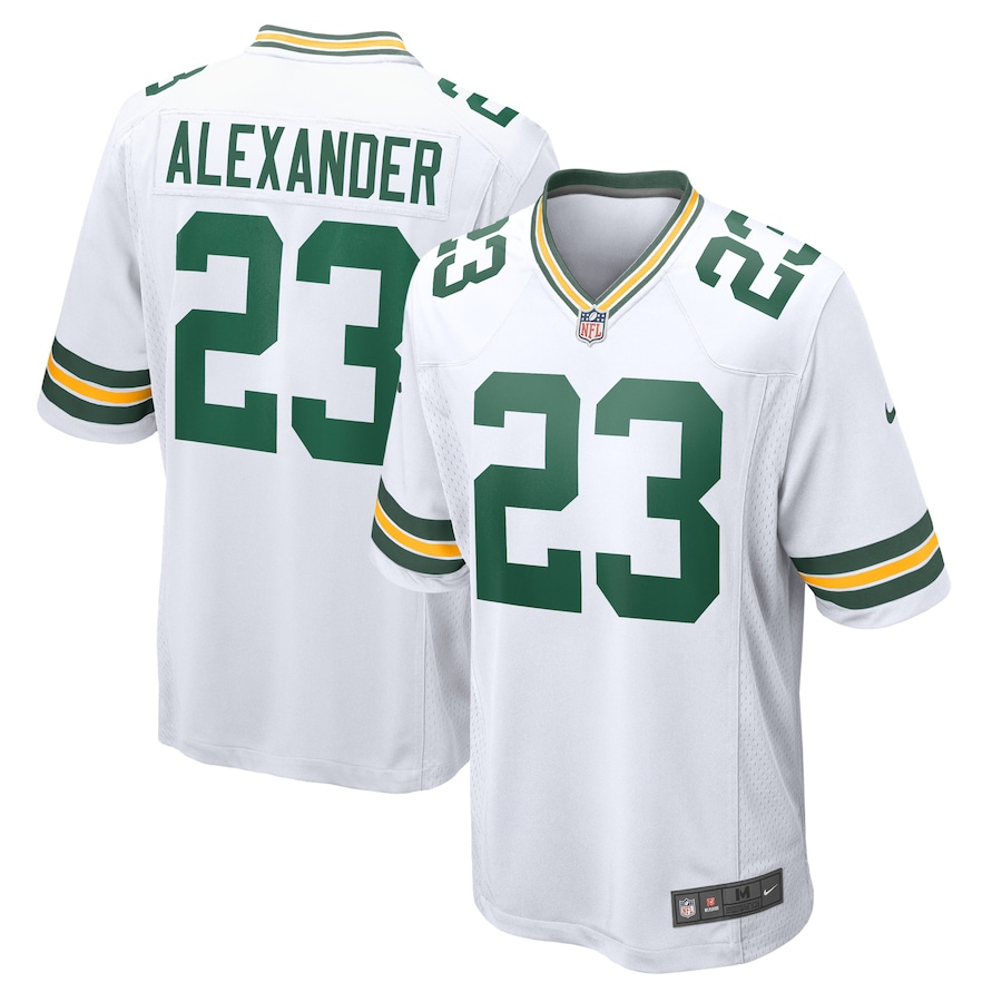 Mens Green Bay Packers Jaire Alexander  White Game Player Jersey