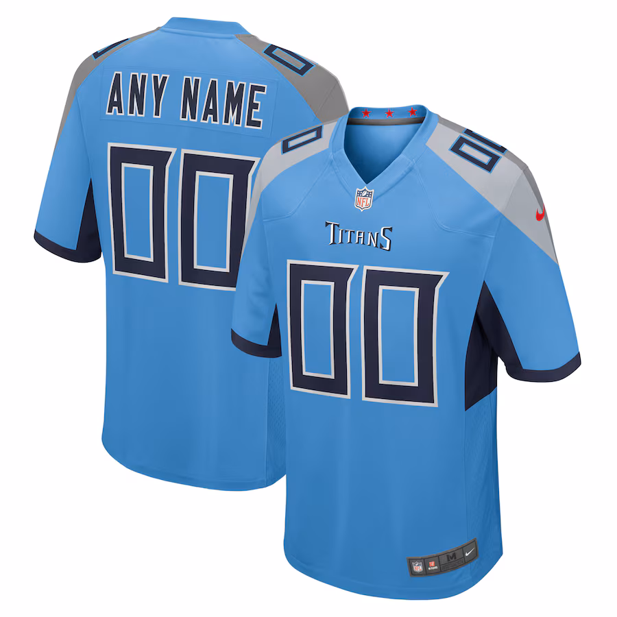 Tennessee Titans   Alternate Custom Game Jersey - Light Blue