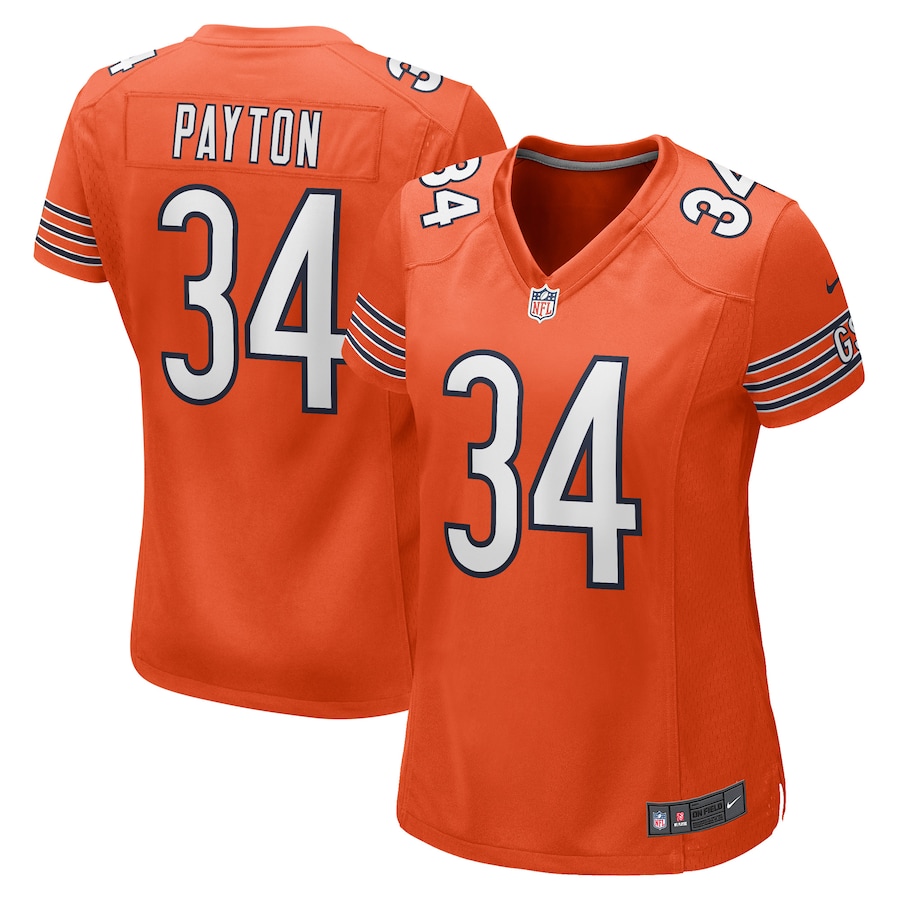 Womens Chicago Bears Walter Payton  Orange Retired Player Jersey