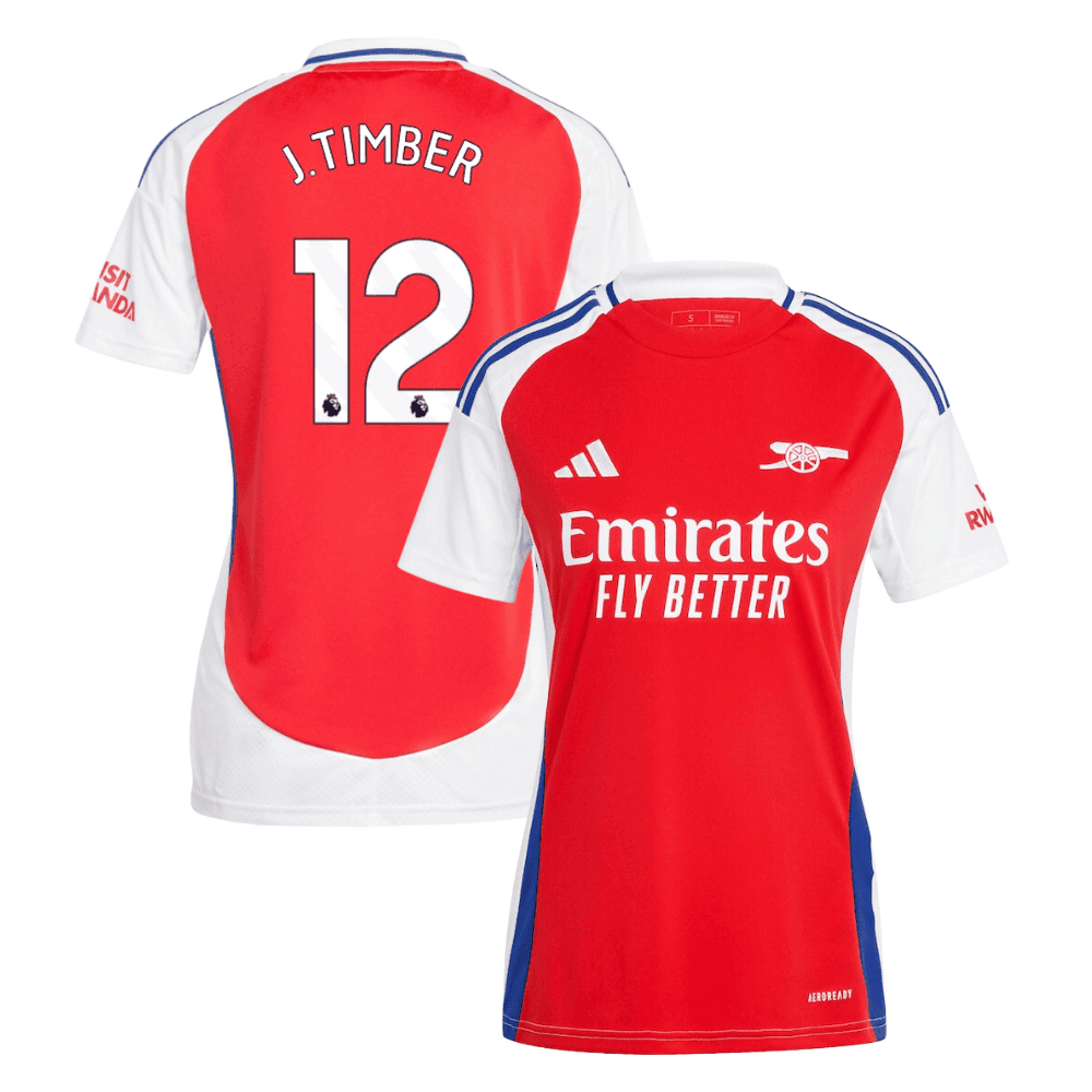 Jurrien Timber 12 Arsenal 2024/25 Home Women Jersey - Red