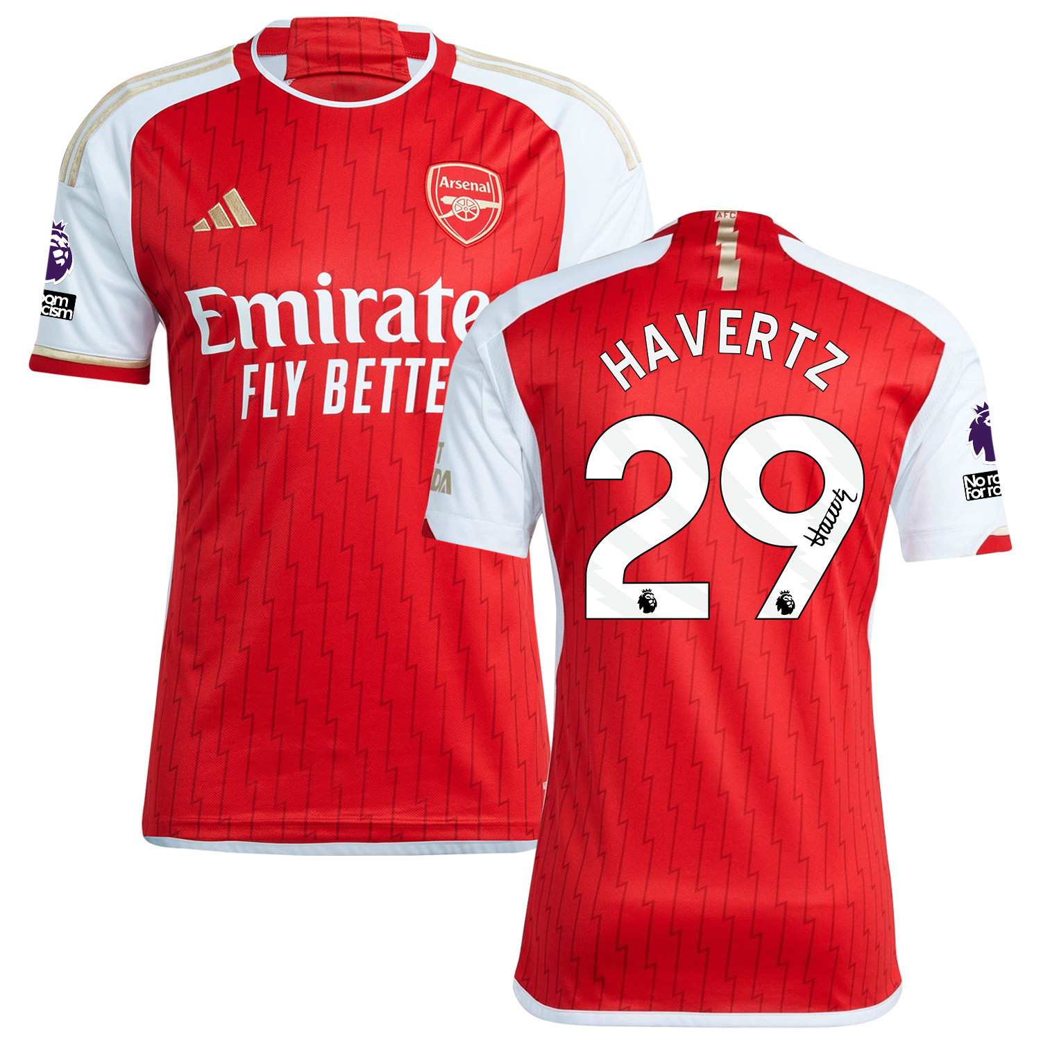 Kai Havertz 29 Signed Arsenal 2023/24 Home Jersey - Men, Red
