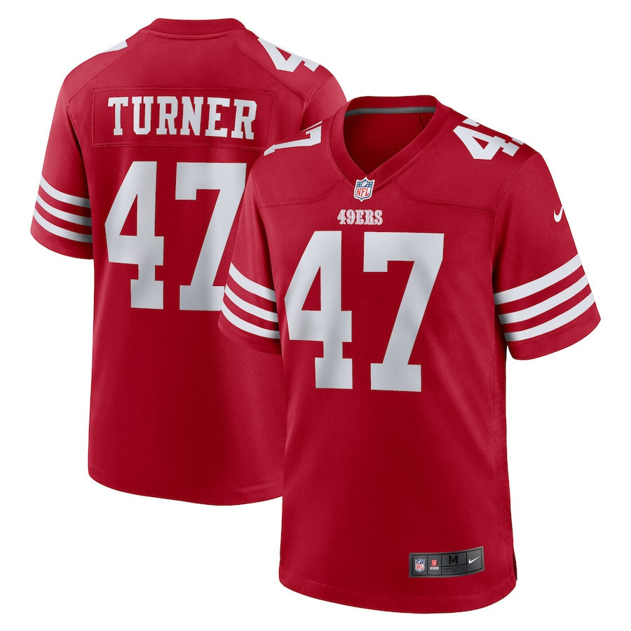 Ezekiel Turner 47 San Francisco 49ers Team Game Men Jersey - Scarlet