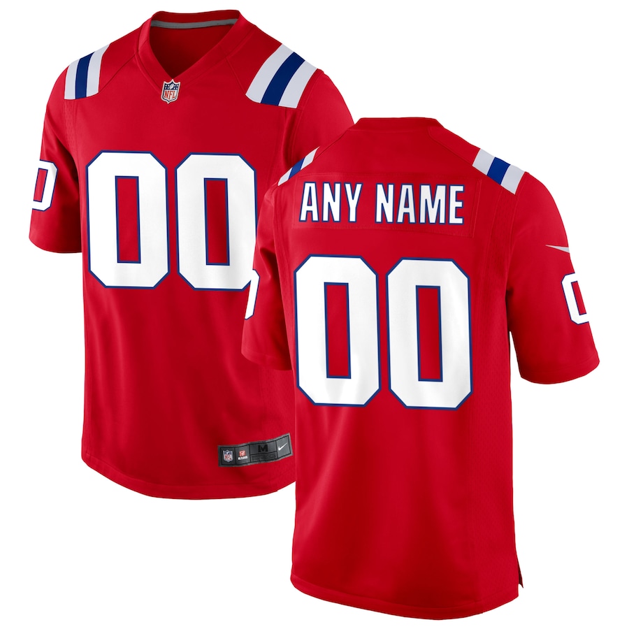 New England Patriots   Alternate Custom Jersey - Red